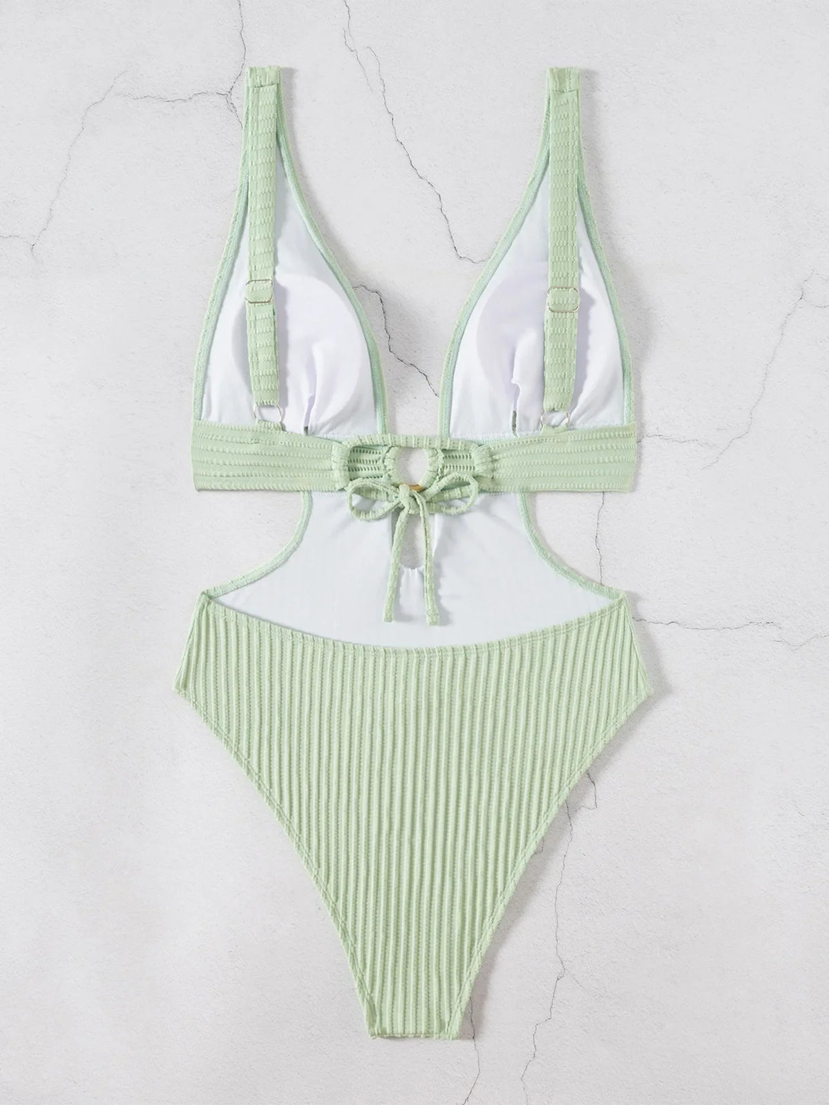 2026 Deep V Neck Cut Out Women Swimwear One Piece Swimsuit Female High Leg Cut Monokini Bather Backless Bathing Swim Beachwear