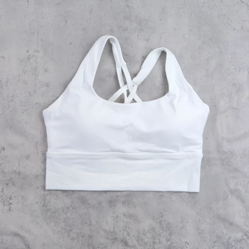 DIAS FIT JOY Yoga bra Naked feel cross back sports bra yoga clothes women's Cycling running fitness top