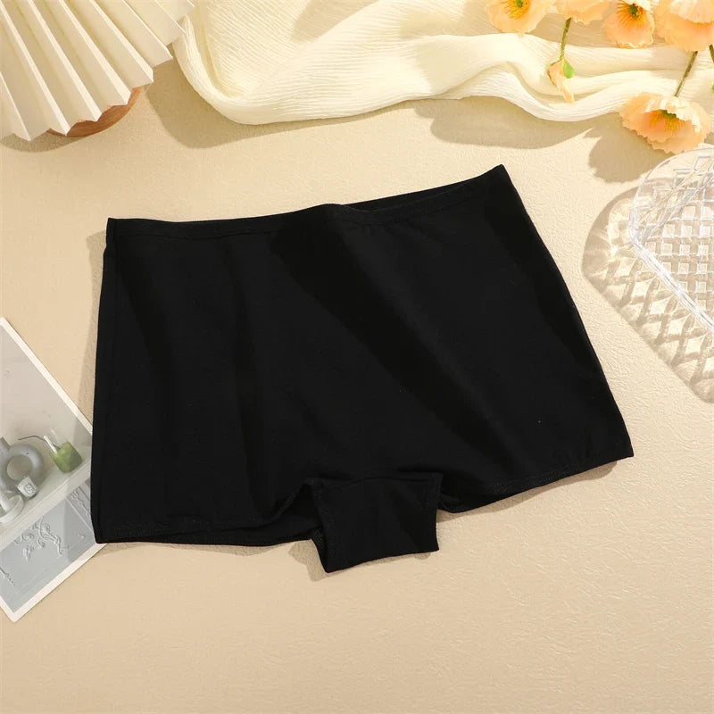 3PCS Women's  Cotton Seamless Panties Sports Boxers Underwear Female Solid Color Briefs Cozy Lingerie Intimate Underpants XS-XL