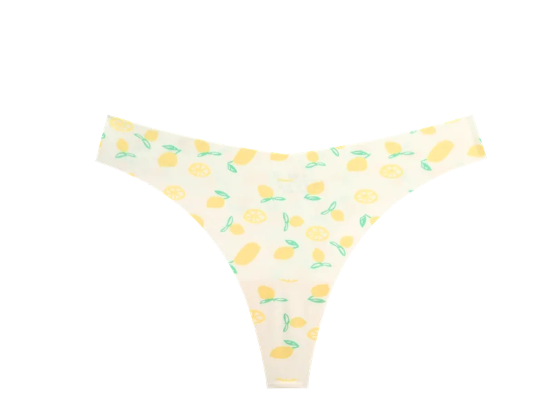 3Pcs Women G-string Seamless Sweet Fruit Thongs Low-waist Panties Ladies Soft Cute Thongs Female S-XL T-Back Panties Underwear