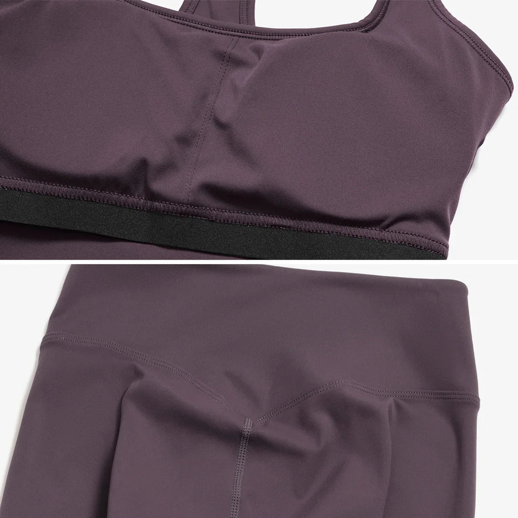 New Yoga Set 2PCS Gym Clothes Workout Outfits Women Long-sleeved T-shirt Sportswear Tracksuits Fitness Sports Vest Gym Leggings