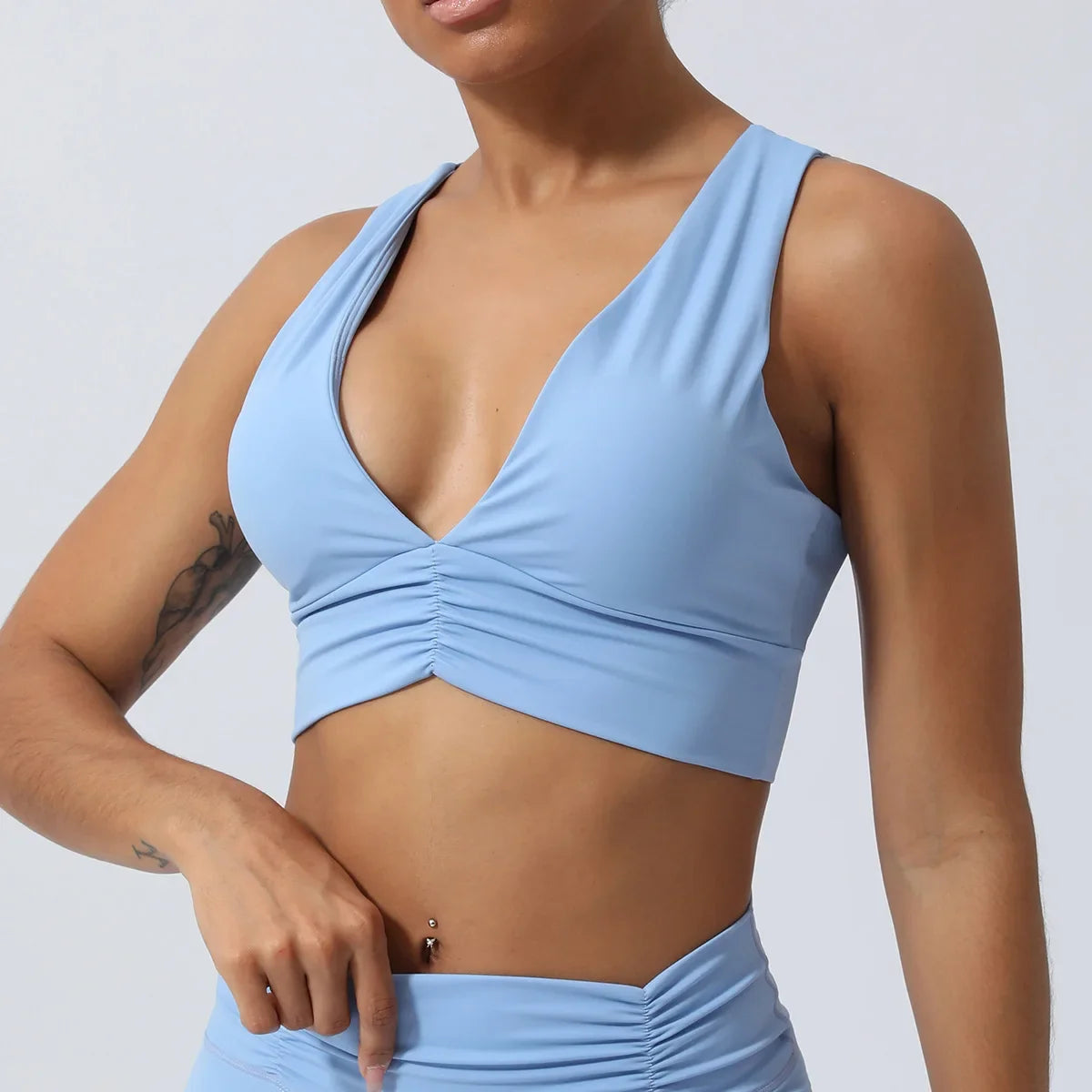 Female Cross Strap Sports Vest Bras For Women Bra High Strength Gym Underwear Sexy With Pad Bra Push Up Tops Workout Lingerie