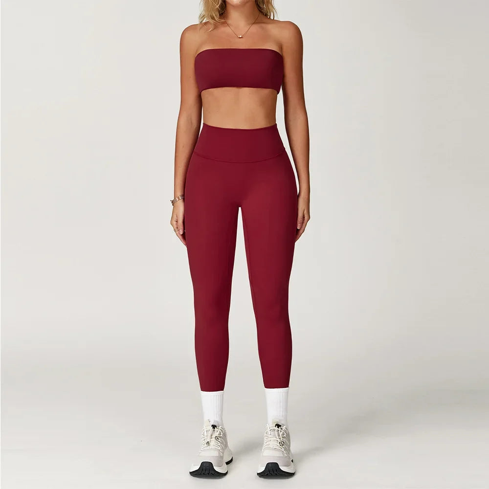 Yoga Set 2PCS Fitness Suit Women's Tracksuit Sportswear Workout Sports Bra High Waist Leggings Gym Clothing Sports Shorts Suits