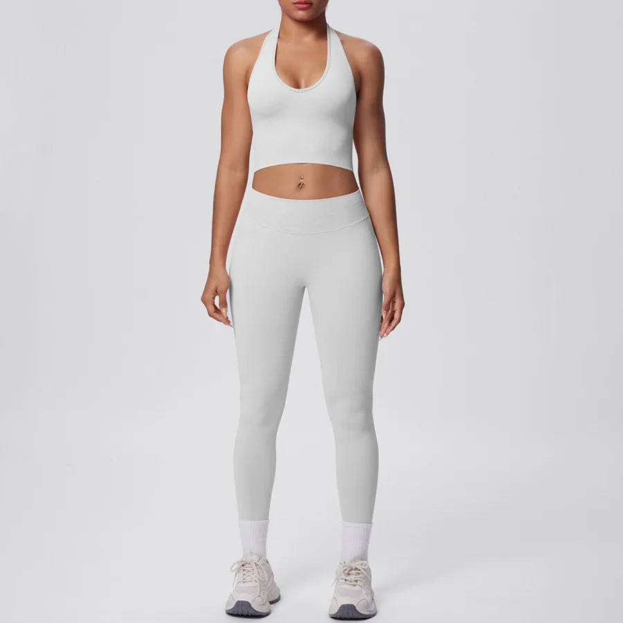 2pcs Yoga Set Gym Outfits Clothes Athletic Wear Yoga Suits For Women Fitness Set Tracksuits Sports Bra Gym Leggings Sportswear