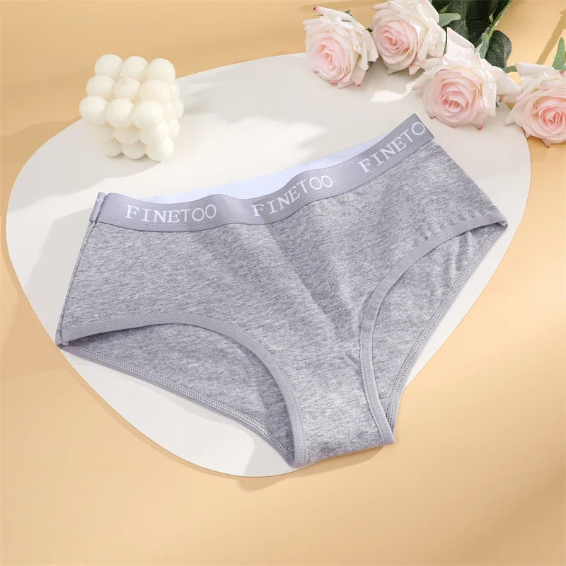 New 3Pcs Women's Cotton Briefs Letter Belt Underwear Women Panties Sexy Breathable Briefs Female Stretch Ladies Soft Lingerie