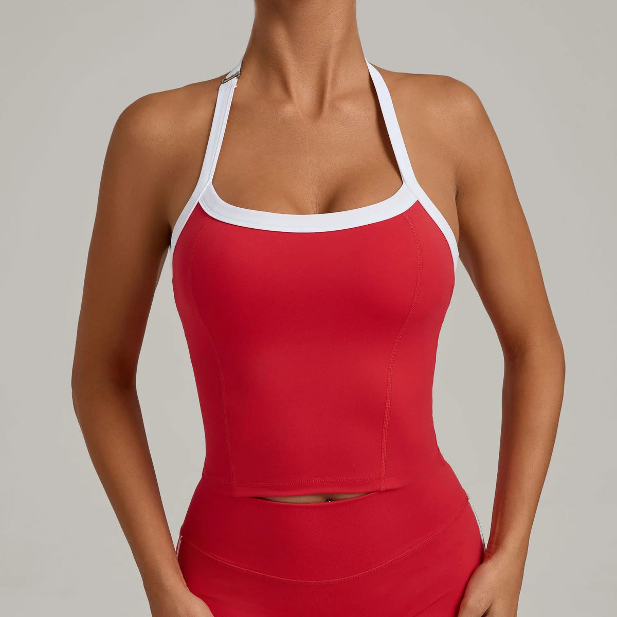 Hanging Neck Top Women Sports Bra Push Up Fitness Yoga Bra Color Blocked Underwear Gym Sport Tops Women Running Vest Bralette