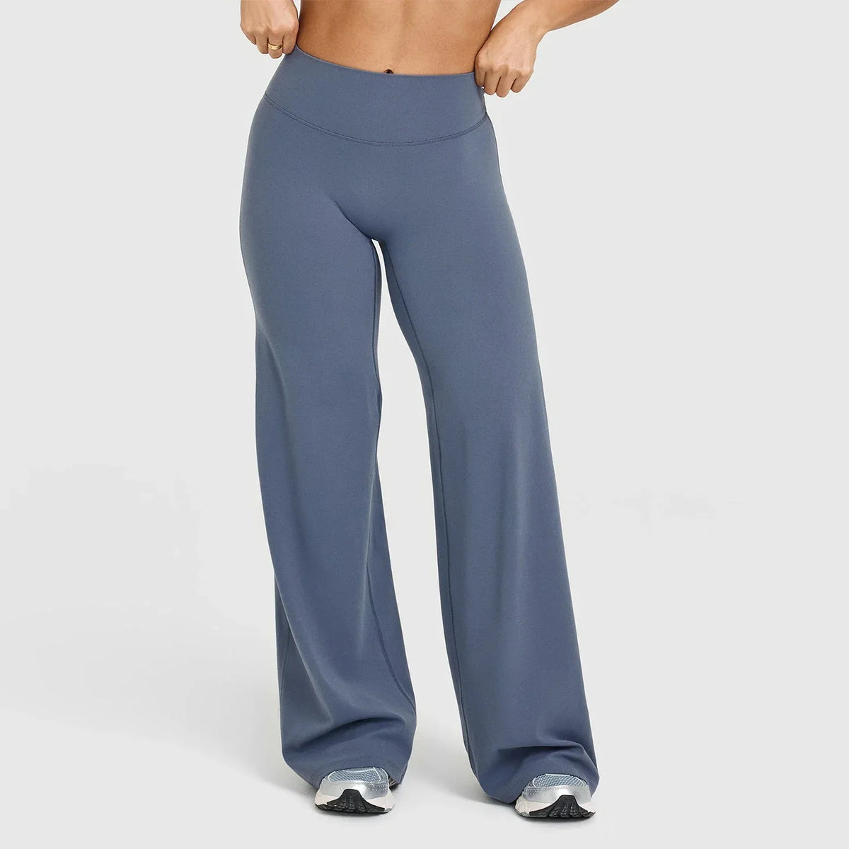 Hearuisavy Summer Straight-Leg Sports Pants Women Gym Clothing Fitness Tights Naked Feeling Compression Wide Leg Yoga Leggings