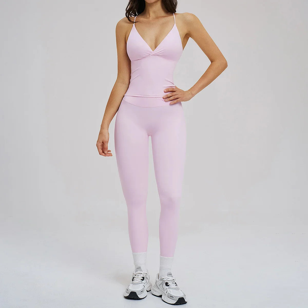 2PCS Yoga Suit Sports Set Women Fitness Quick-Drying Gym Tracksuit Running Nude Feeling Workout Outfit Sport Bra Leggings Suit