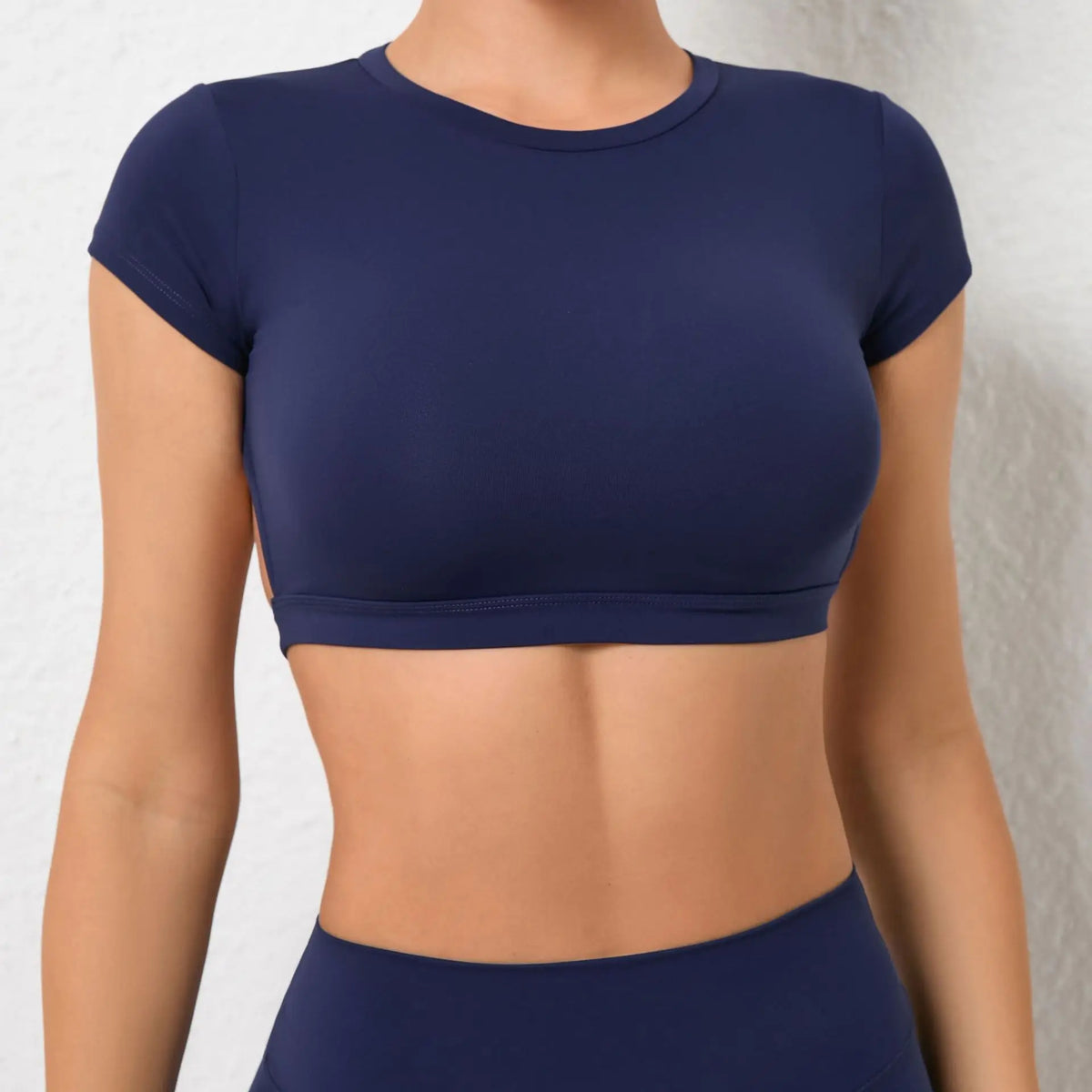 Hearuisavy Summer Customizable Sports Shirts Workout Sportswear Backless Yoga Clothing Chest Pads Sport Crop Tops Gym Top Women