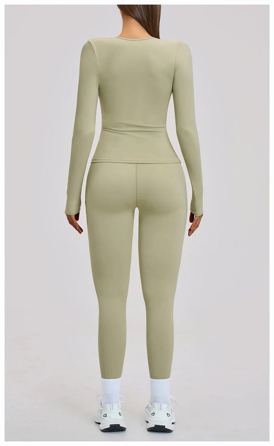 New Yoga Set 2PCS Gym Clothes Workout Outfits Women Long-sleeved T-shirt Sportswear Tracksuits Fitness Sports Vest Gym Leggings