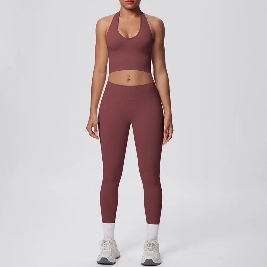 2pcs Yoga Set Gym Outfits Clothes Athletic Wear Yoga Suits For Women Fitness Set Tracksuits Sports Bra Gym Leggings Sportswear