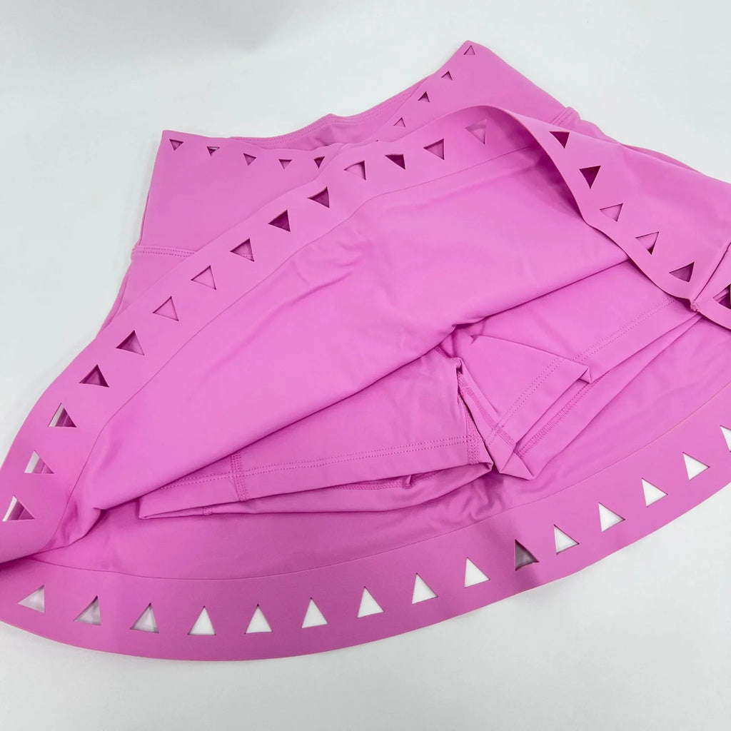 Pad Laser Racerback Yoga Set Anti Shorts Pocket Skirt Fitness Tennis Workout Training Skorts Active Wear XP103