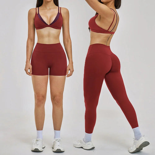 2 Piece Yoga Set Women's Tracksuit Athletic Wear Gym Clothes Female Workout Push Up Clothes Sports Bra Leggings Suit Fitness Set
