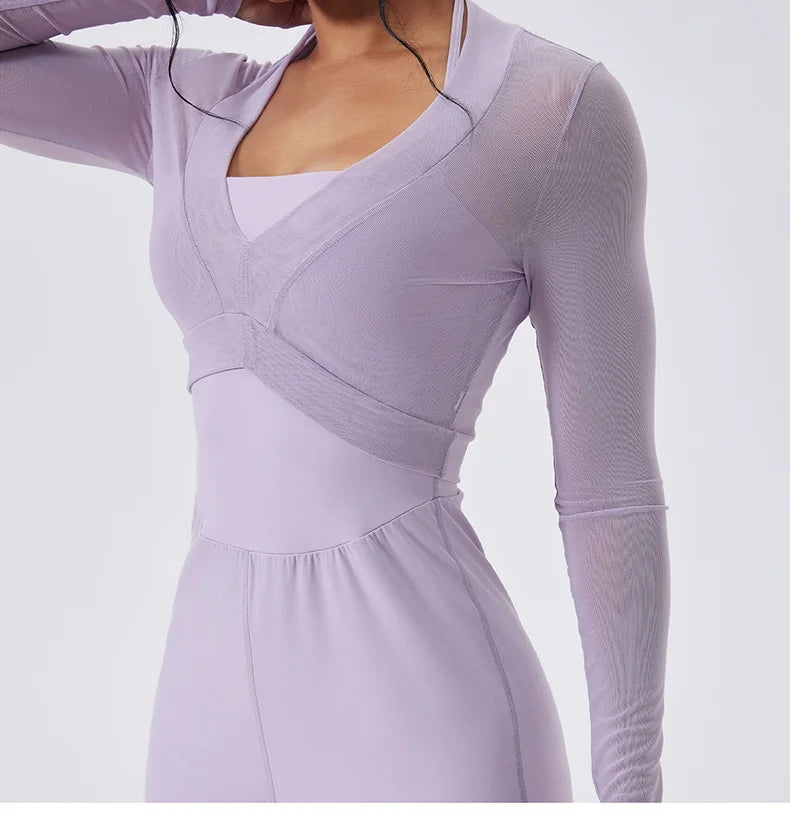 Women Crop Tops Yoga T-shirts Solid Sports Top Long Sleeve Running Shirts Sexy Exposed Navel Quick Dry Fitness Gym Sport Wear