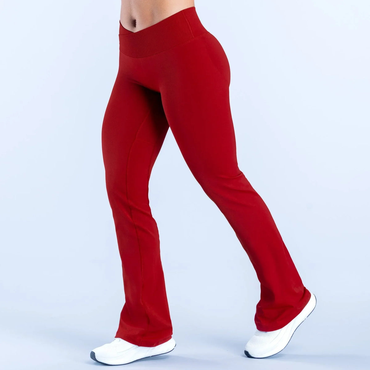 NCLAGEN Vision Flares Women Seamless Gym Yoga Pants High Cross Waist Fashion Sports Leggings Fitness Wide-leg Workout Trousers