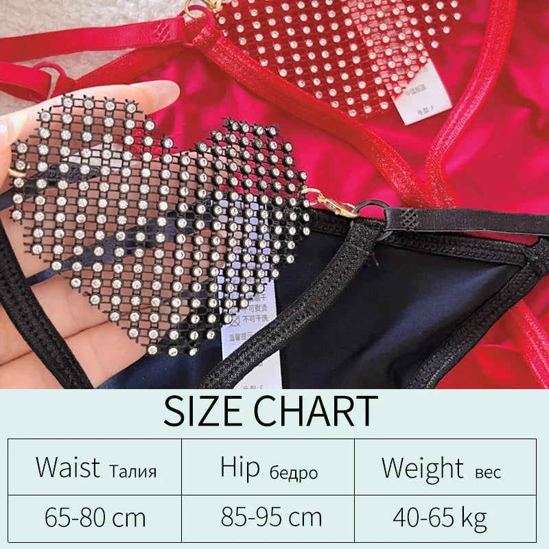 Diamonds Sexy Girls Thong Women Panties Letter Rhinestones G String Briefs Hot Erotic Underwear Low Waist Female Intimates