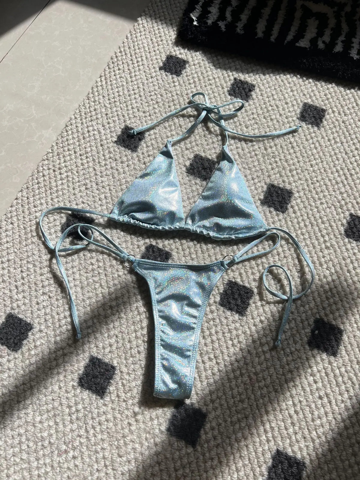 Shiny Bikini Set 2025 Women Luxury Bling Purple Neon Green Push Up Micro Swimsuit Summer Bathing Suit Thong Swimwear Biquini