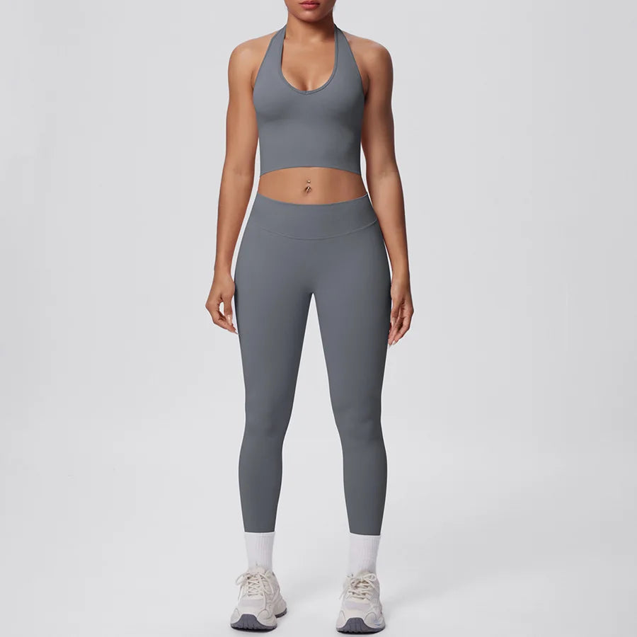 2pcs Yoga Set Gym Outfits Clothes Athletic Wear Yoga Suits For Women Fitness Set Tracksuits Sports Bra Gym Leggings Sportswear