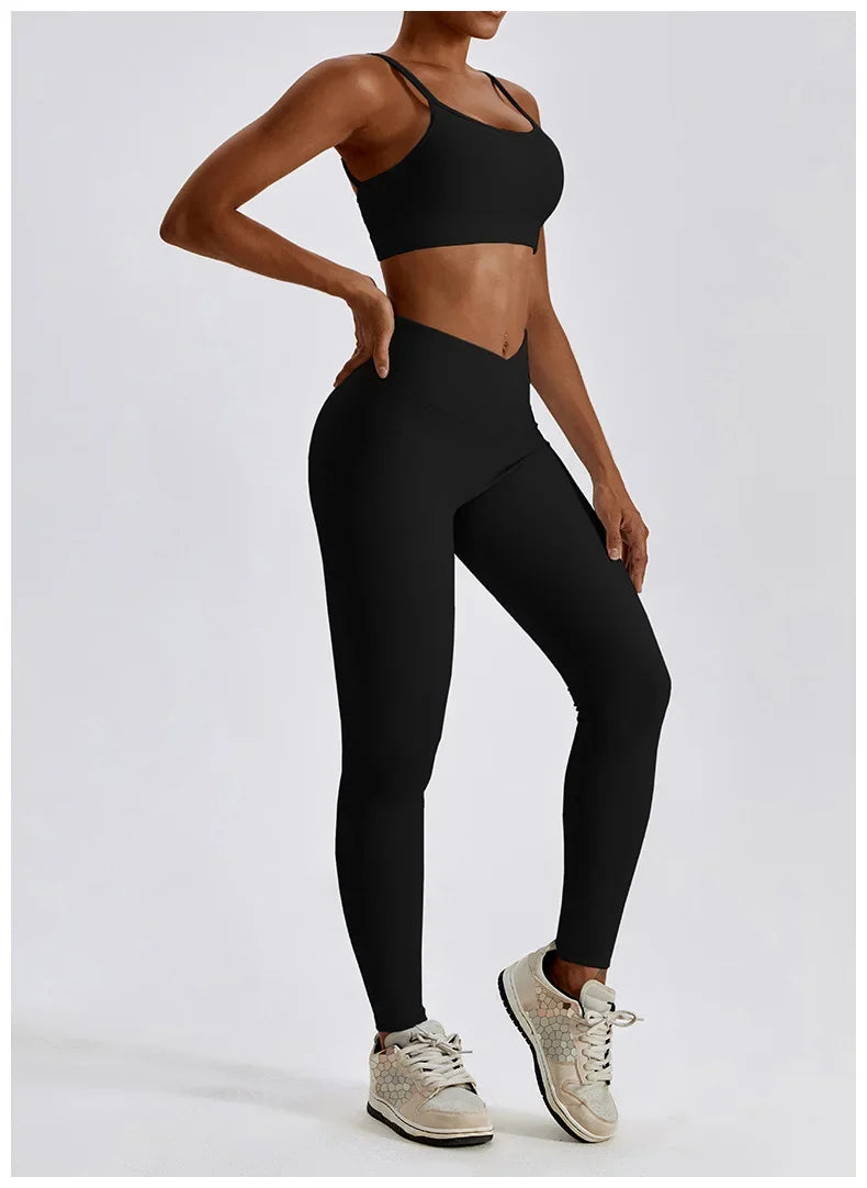 Yoga Set Seamless Women's Sportswear Workout Clothes Athletic Wear Gym Legging Fitness Bra Crop Top Sports Suits High Quality