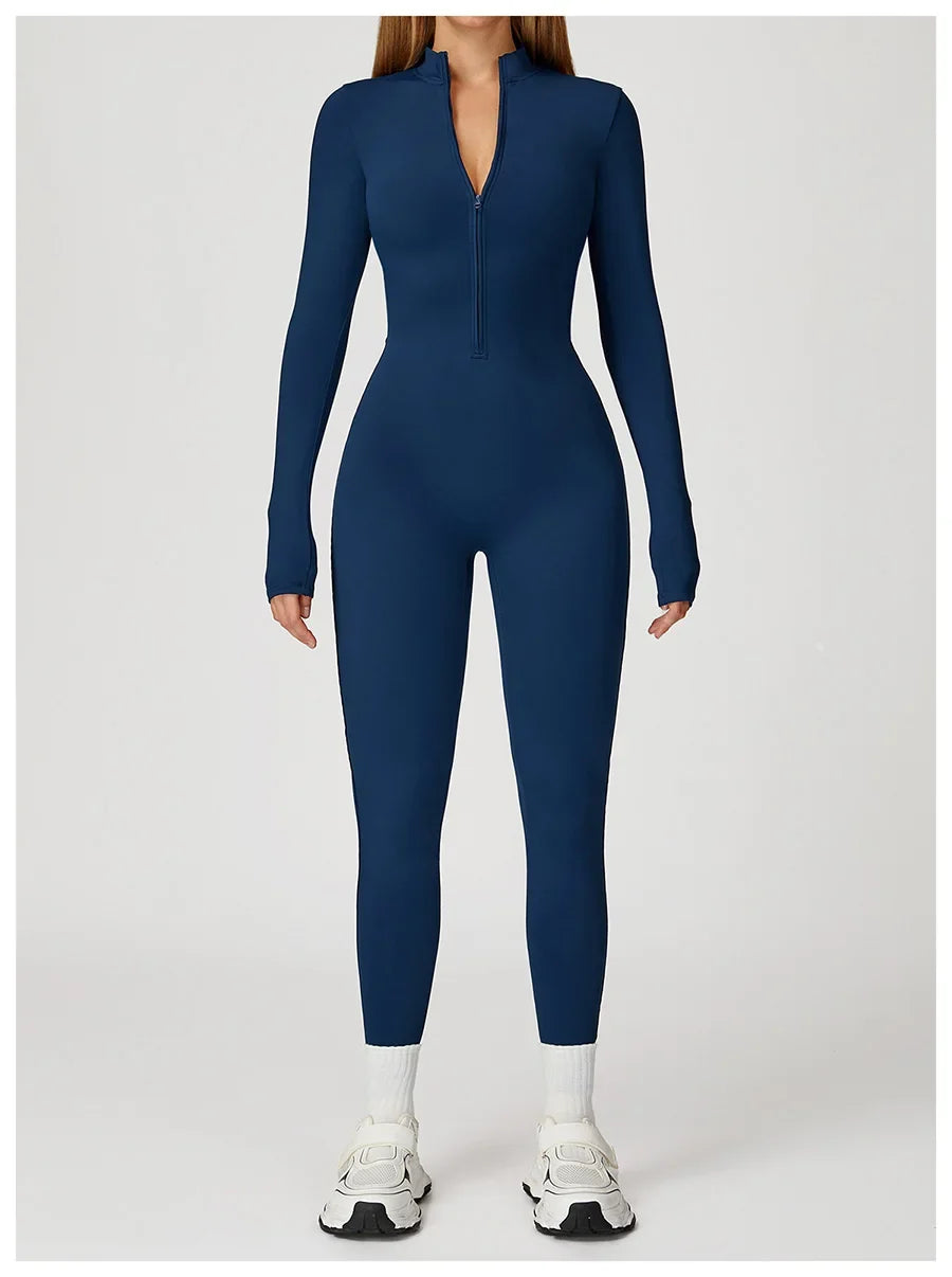 Women's Short Tracksuit Yoga Set One-Piece Jumpsuit Workout Fitness Suit Sportswear Gym Workout Clothes Fitness Stretch Bodysuit