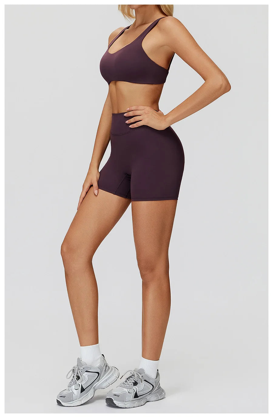 Women Yoga Suit Tracksuit Sports Bra High Waist Legging Shorts Outfit Gym Set Fitness Running Workout Clothes Push Up Sportswear