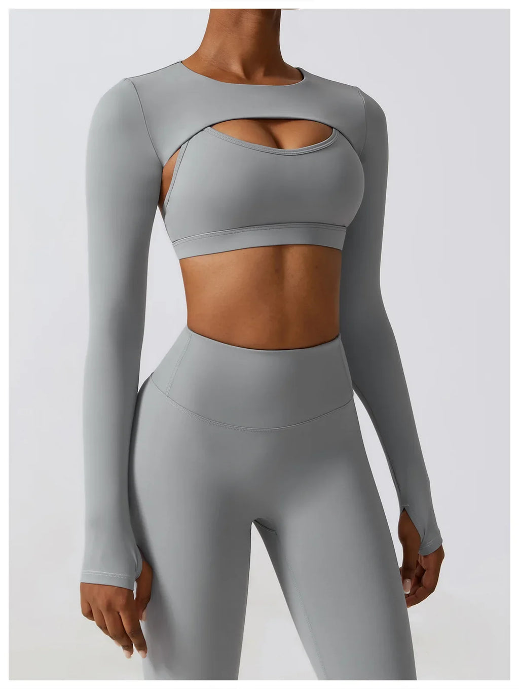 Women's Sportswear Yoga Set Workout Clothes Athletic Wear Sports Gym Legging 2/3PCS Fitness Bra Crop Top Long Sleeve Yoga Suit