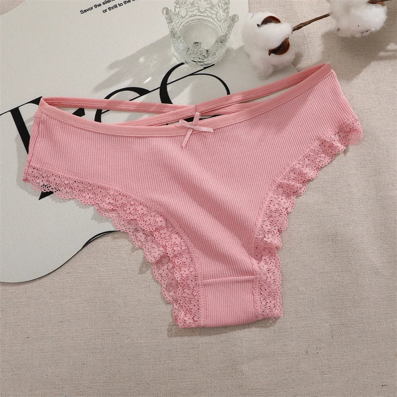 3Pcs Women Cotton Panties Seamless Hollow Sexy Design Unique Low Waist Women Panty Breathable Girl Underwear Soft Lingerie S-XL