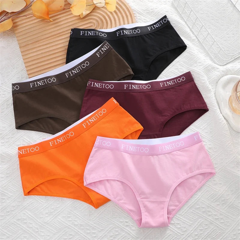 3Pcs Women's Cotton Briefs Letter Belt Underwear Women Panties Sexy Breathable Briefs Female Stretch Ladies Soft Lingerie