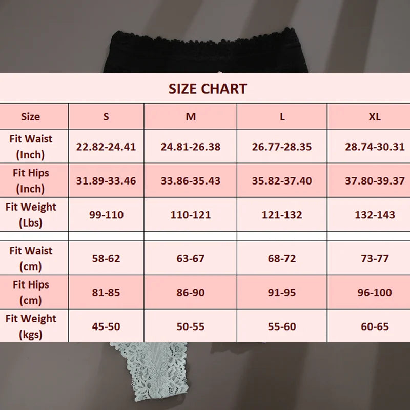 3Pcs Sexy Women Cotton Brazilian Pants Lace Brazilian Briefs Low Waist Floral Solid Color G-string Breathable Soft Lingerie