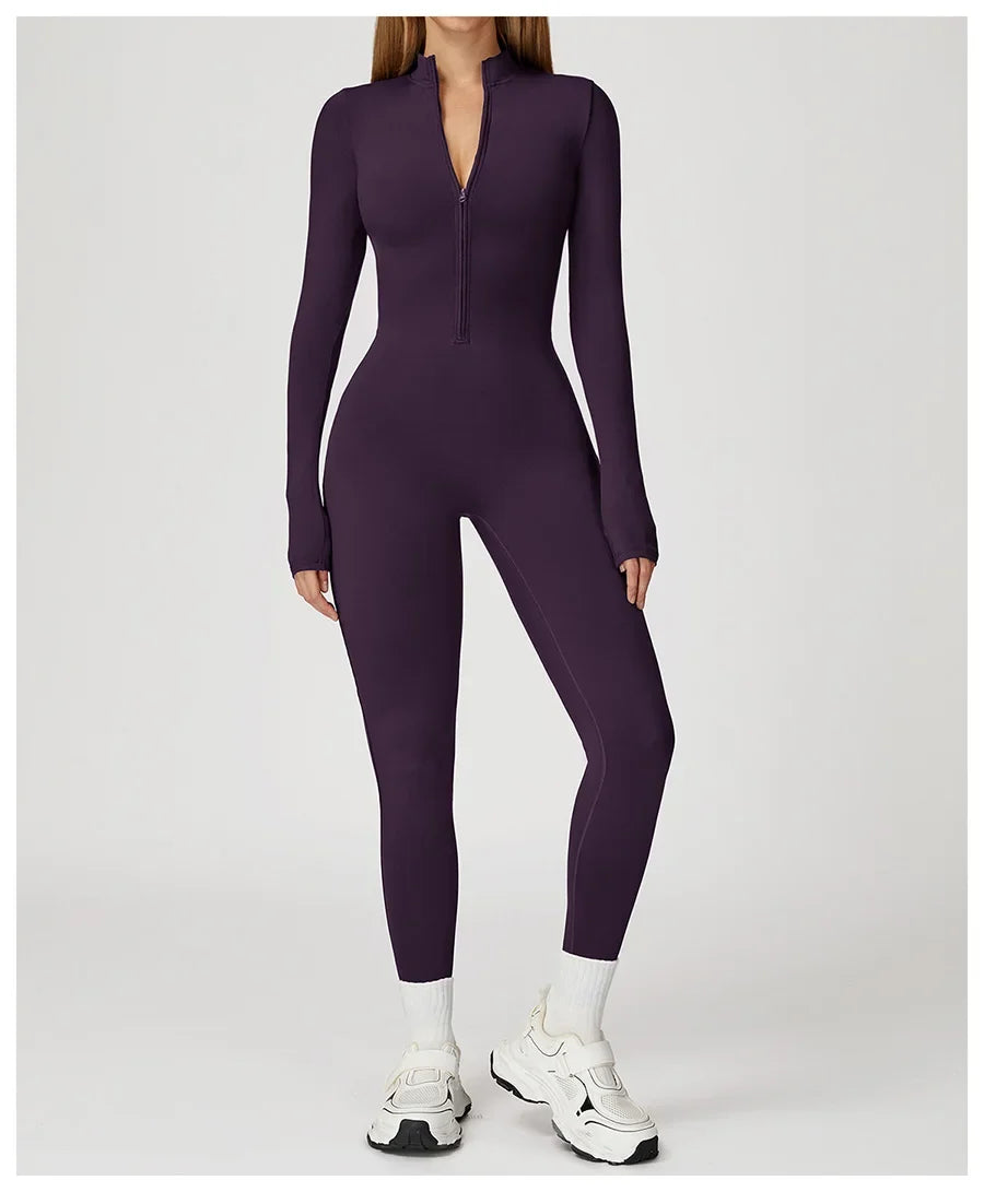 Women's Short Tracksuit Yoga Set One-Piece Jumpsuit Workout Fitness Suit Sportswear Gym Workout Clothes Fitness Stretch Bodysuit