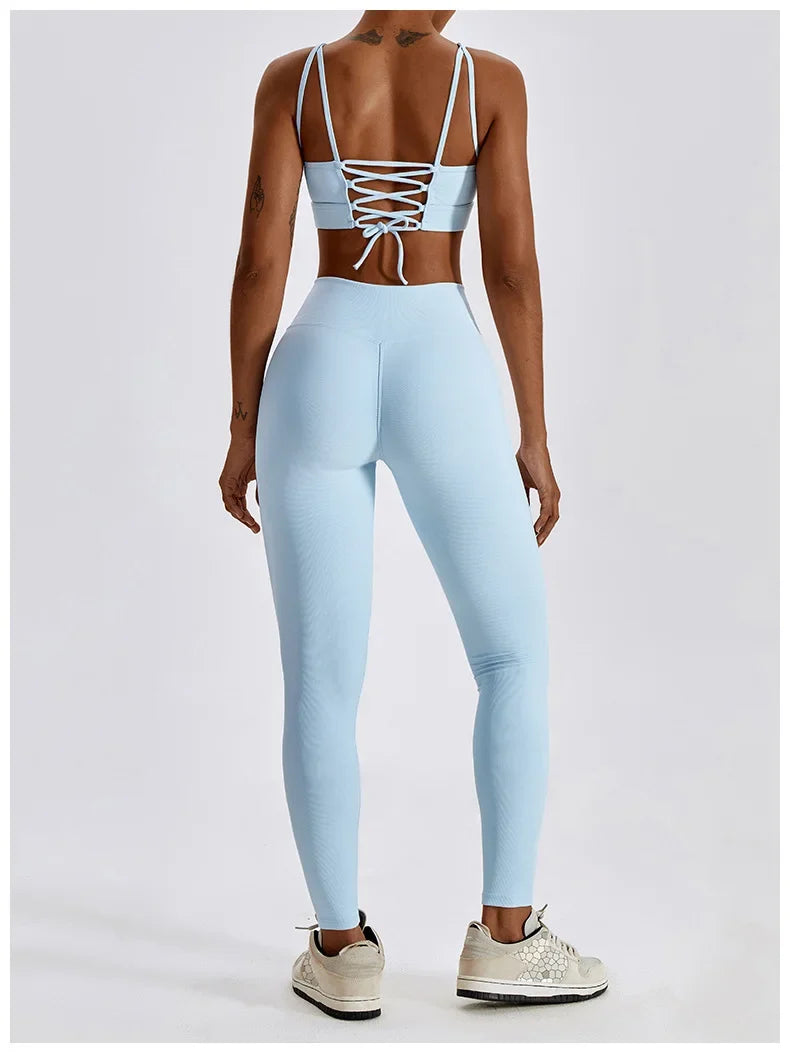 Yoga Set Seamless Women's Sportswear Workout Clothes Athletic Wear Gym Legging Fitness Bra Crop Top Sports Suits High Quality