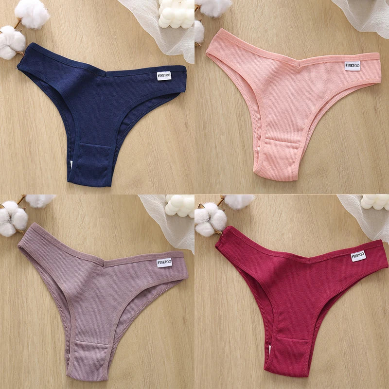 4Pcs/Set Cotton Panties Low Rise Briefs Women Underwear Bikini Ladies Sexy Underpants Female Intimates Girls Lingerie 2022 Hot
