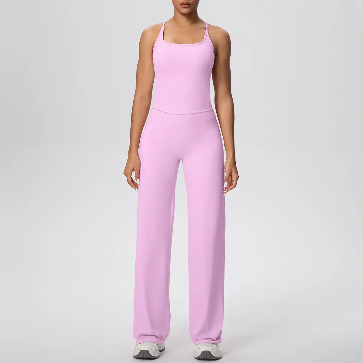 Yoga Set 2PCS Women Tracksuit Nude Feeling Workout Sets Gym Clothes Push Up Fitness Running Sportswear Sport Vest Leggings Suit