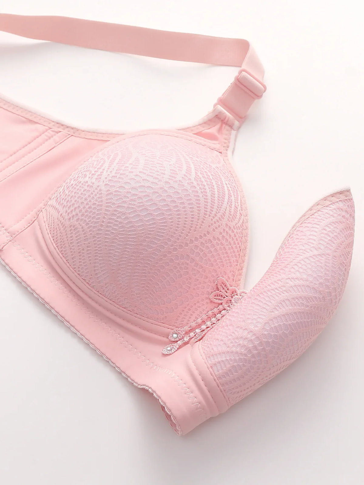 6pcs Seamless Tassel Decor Wireless Women Bra Push-Up - Adjustable Strap, Soft Colors Black/Pink/Beige/Light Blue/Mint Green