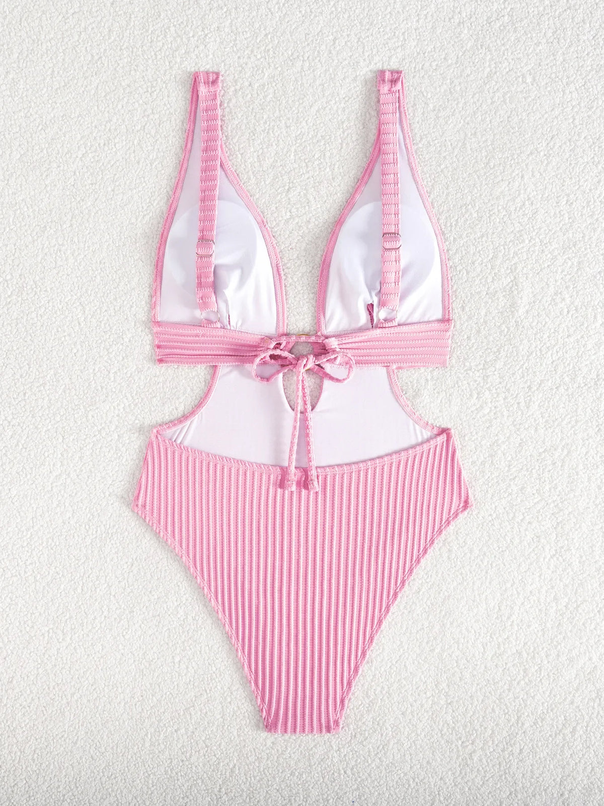 2026 Deep V Neck Cut Out Women Swimwear One Piece Swimsuit Female High Leg Cut Monokini Bather Backless Bathing Swim Beachwear