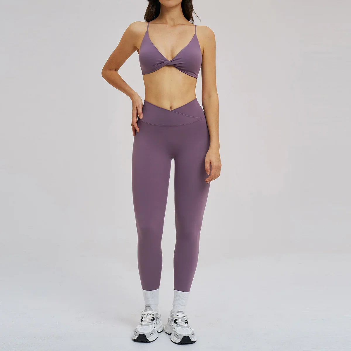 2PCS Yoga Suit Sports Set Women Fitness Quick-Drying Gym Tracksuit Running Nude Feeling Workout Outfit Sport Bra Leggings Suit