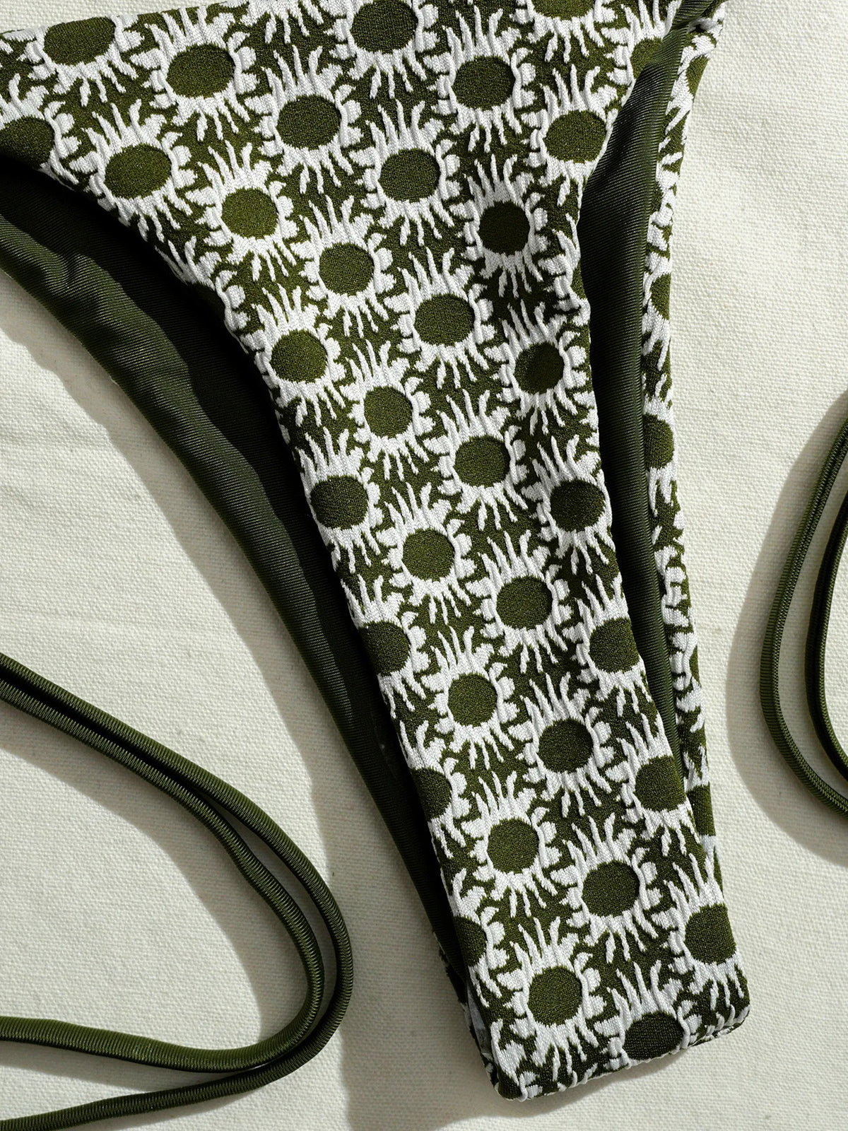 Sexy Green Sunflower Print Mini Bikini 2026 Women Halter Push Up Bra Tie Side Bandage Thong Swimsuit Beach Bathing Suit Swimwear