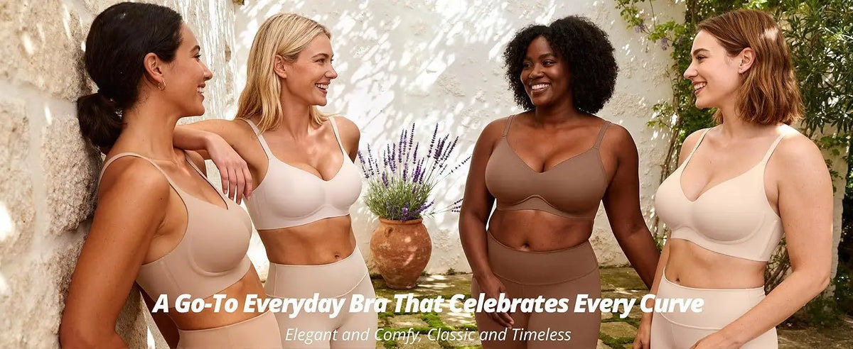Women's Jelly Bra Wire-free Seamless 3/4 Cup and Thin Molded Bra Soft Support Underwear Comfortable Push-up Bra