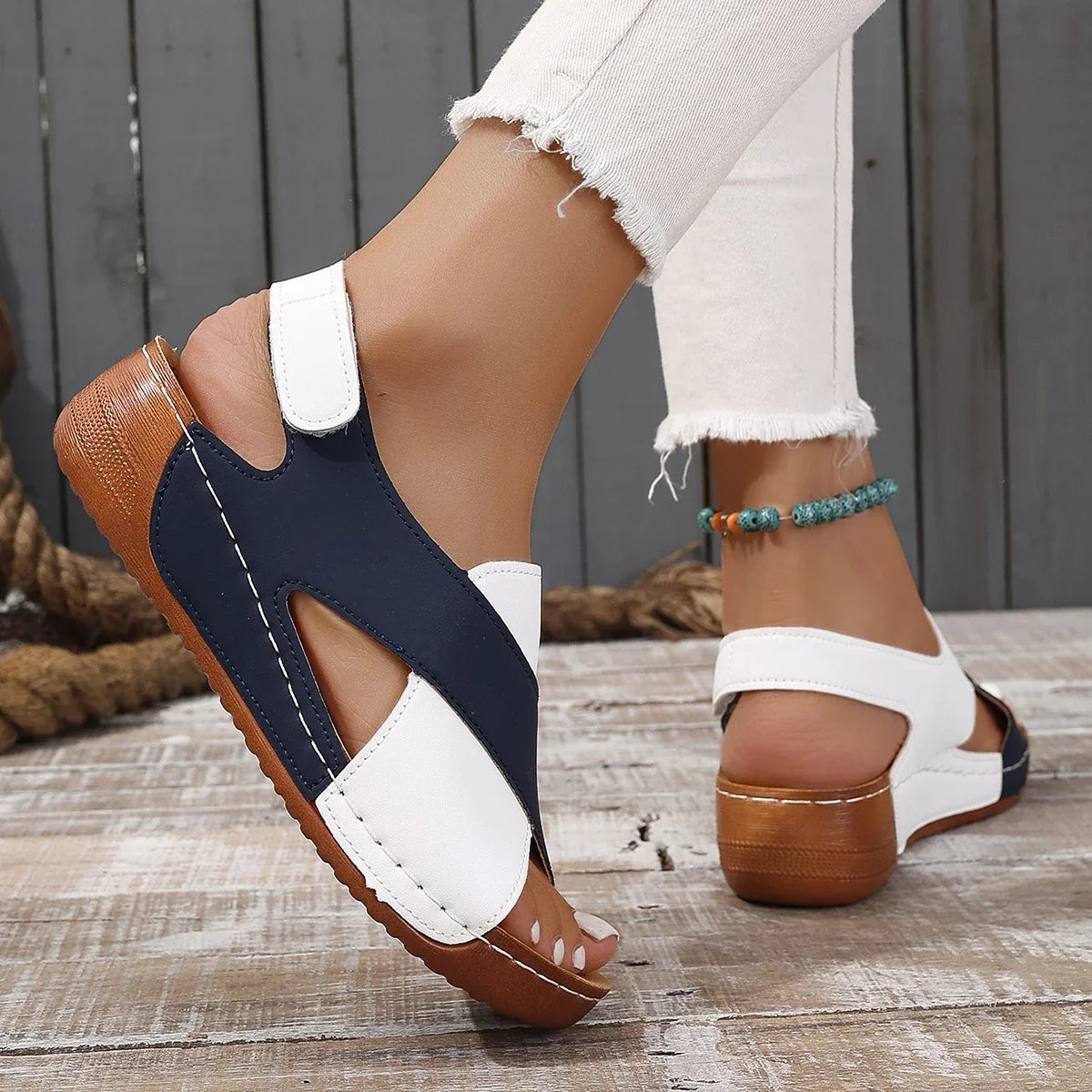 Summer Shoes Women Sandals Plus Size Walking Shoes Casual Women Shoe Wedge Sandals Ladies Party Female Footwear Women Sandal