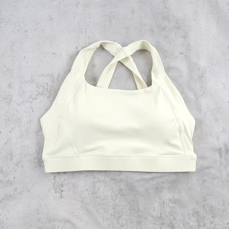 DIAS FIT JOY Cloud feeling wide shoulder strap cross beauty back removable padding sports bra Pilates cycling fitness