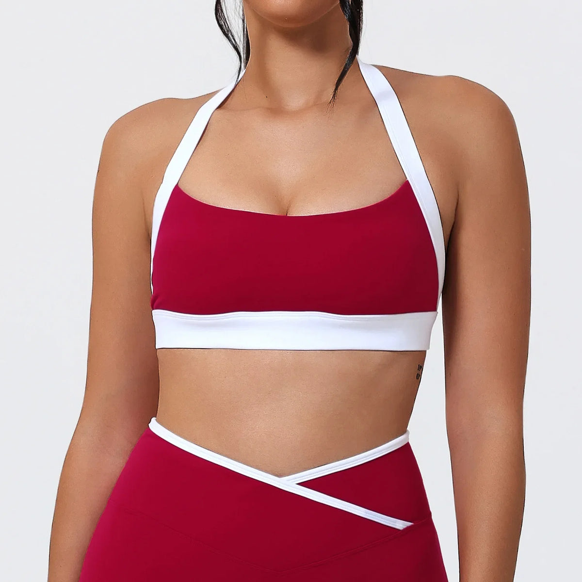 Women Halter Sports Bra Push Up Strappy Sexy Open Back Gym Crop Top Padded Women's Underwear Fitness Workout Yoga Tank Tops