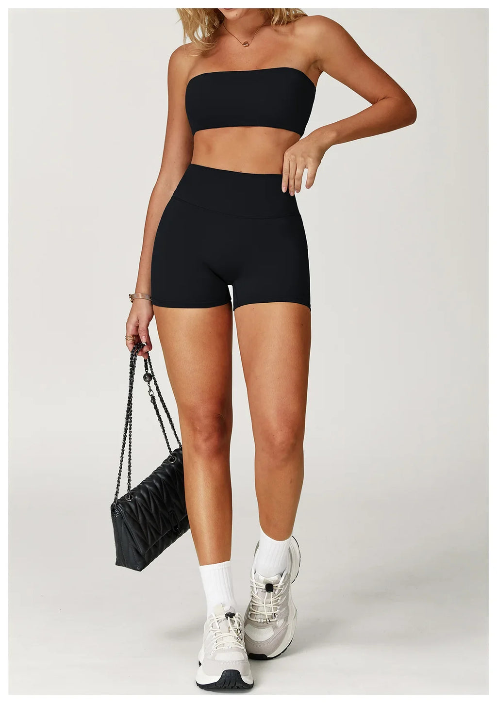 Yoga Set 2PCS Fitness Suit Women's Tracksuit Sportswear Workout Sports Bra High Waist Leggings Gym Clothing Sports Shorts Suits