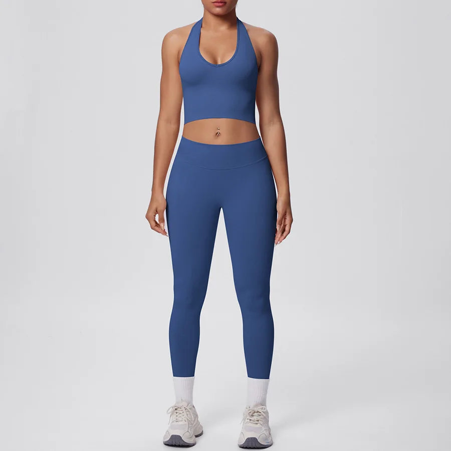 2pcs Yoga Set Gym Outfits Clothes Athletic Wear Yoga Suits For Women Fitness Set Tracksuits Sports Bra Gym Leggings Sportswear