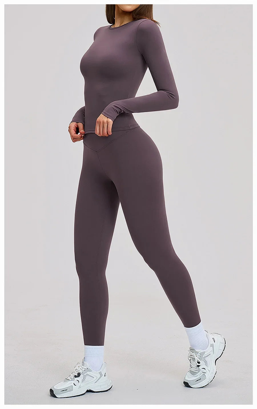 New Yoga Set 2PCS Gym Clothes Workout Outfits Women Long-sleeved T-shirt Sportswear Tracksuits Fitness Sports Vest Gym Leggings
