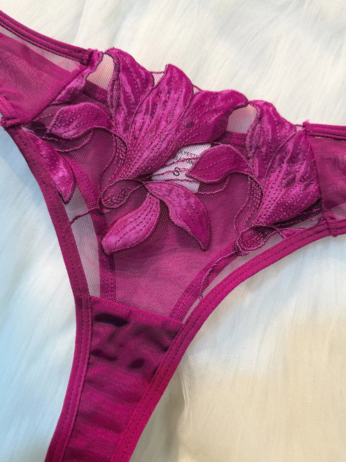 Fairy Lingerie Floral Valentine Charming Brief Panty Underwear Sexy Nighty Fancy Underwear Brief Set for Lady See Through Bra