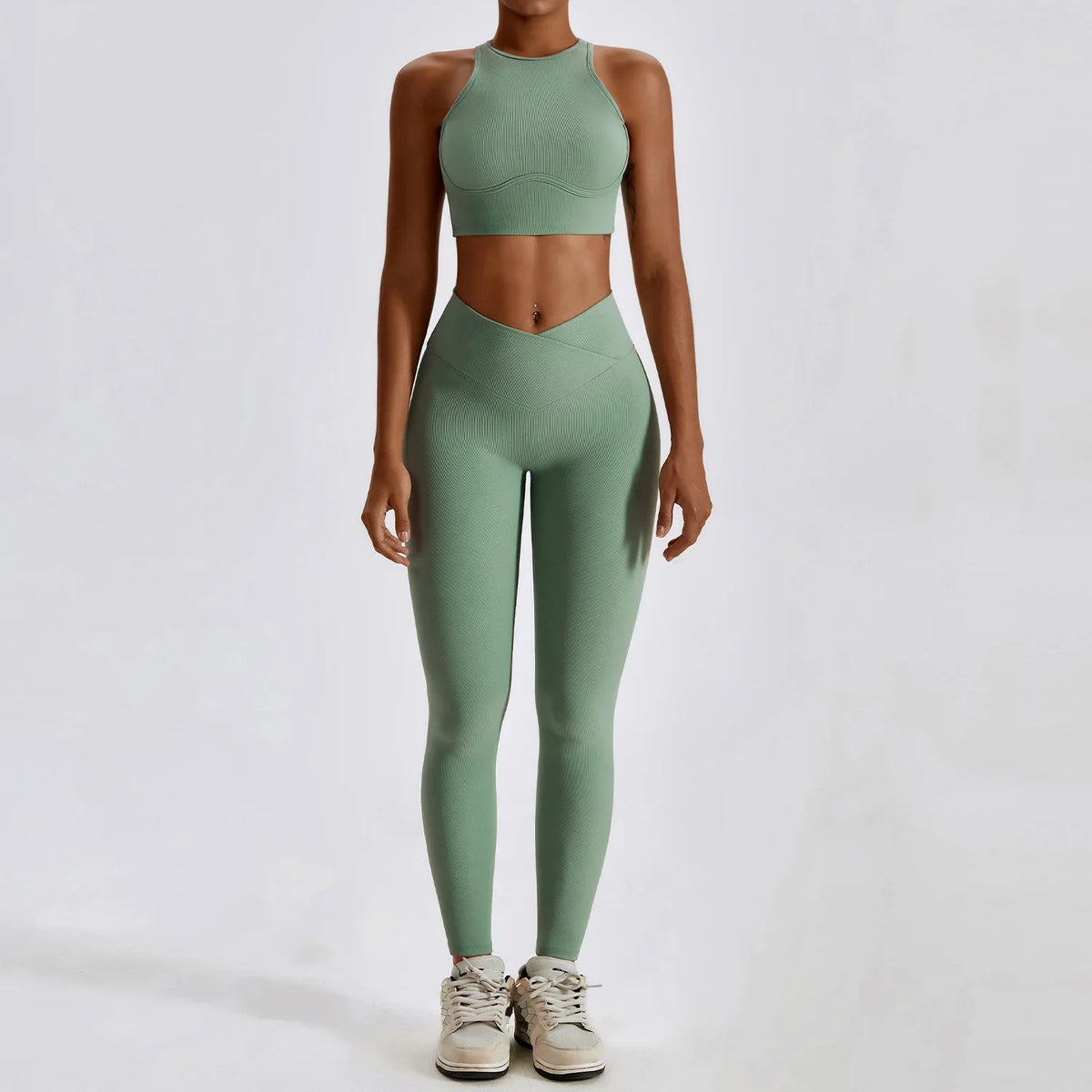 Yoga Set Seamless Women's Sportswear Workout Clothes Athletic Wear Gym Legging Fitness Bra Crop Top Sports Suits High Quality