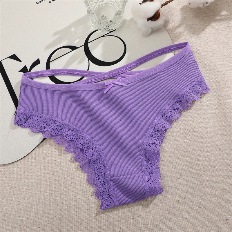 3Pcs Women Cotton Panties Seamless Hollow Sexy Design Unique Low Waist Women Panty Breathable Girl Underwear Soft Lingerie S-XL