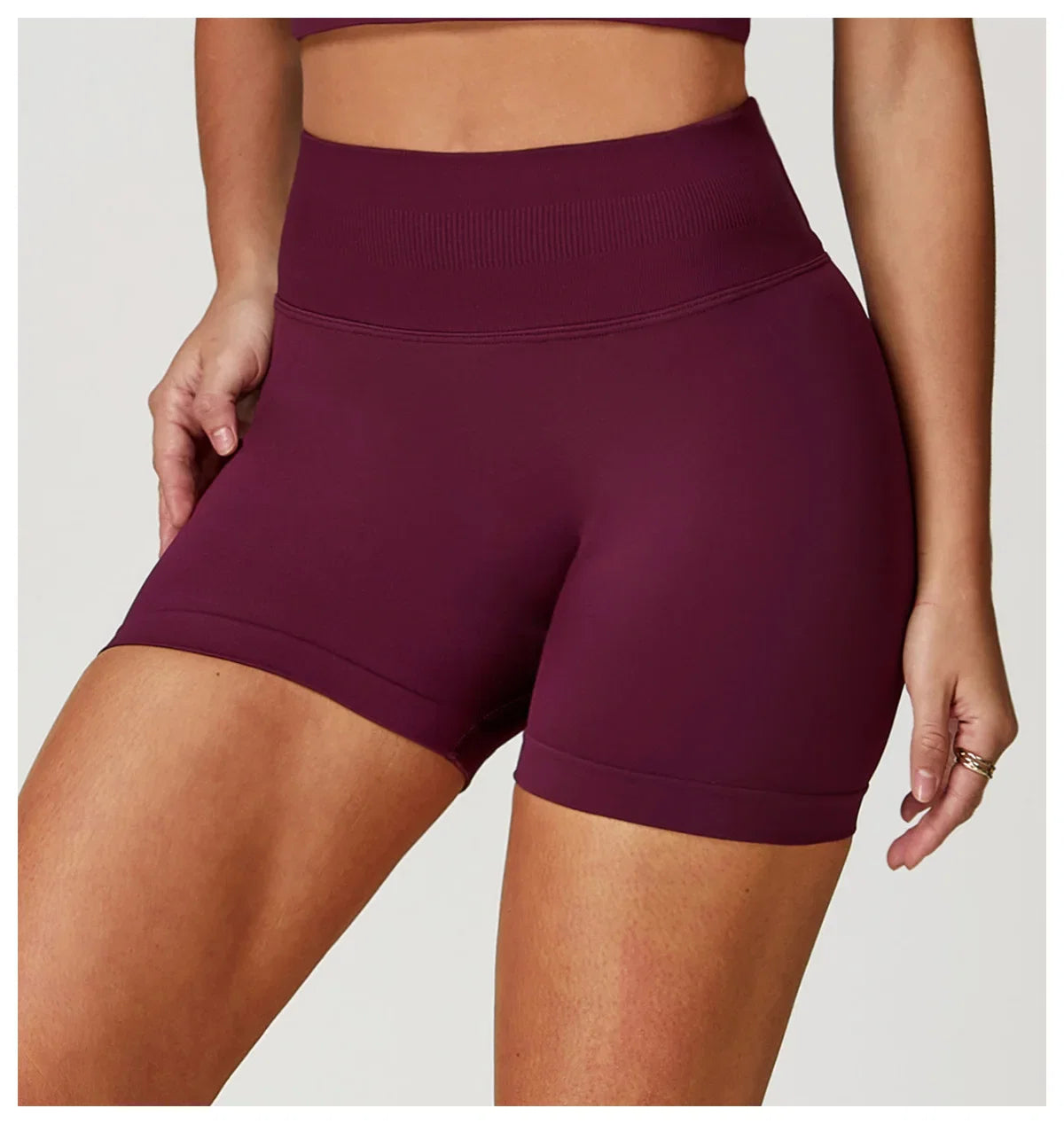 High Waist Shorts Seamless Yoga Shorts Workout Fitness Lift Peach Butt Fitness Tight Gym Running Body Shaper Pants Ribbed Shorts