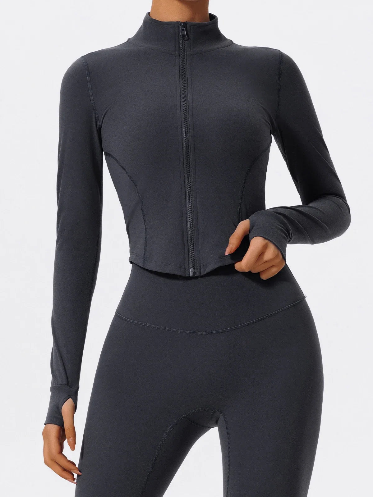 Hearuisavy Summer Ultra-Soft Fabrics Tight Sports Jackets Women Zipper Gym Yoga Clothes Female Quick-Dry Long Sleeve Sportswear