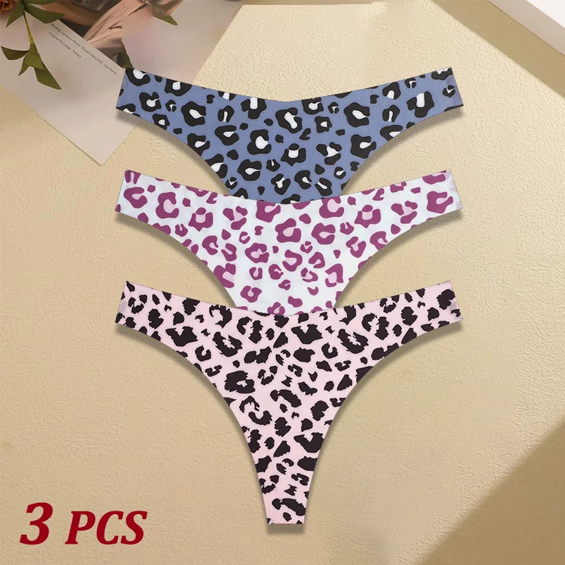 3Pcs Ultra-thin Seamless G-string Women Thongs Sexy Sweet Fruit Low-waist Panties Ladies Soft Cute Thongs Female S-XL T-Back
